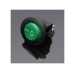 Plastic switch for vehicles, ON and OFF, green color